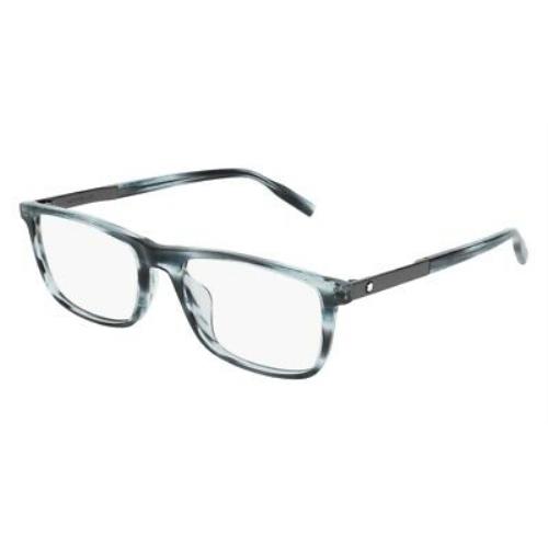 Montblanc Established MB 0021O Eyeglasses 004 Blue