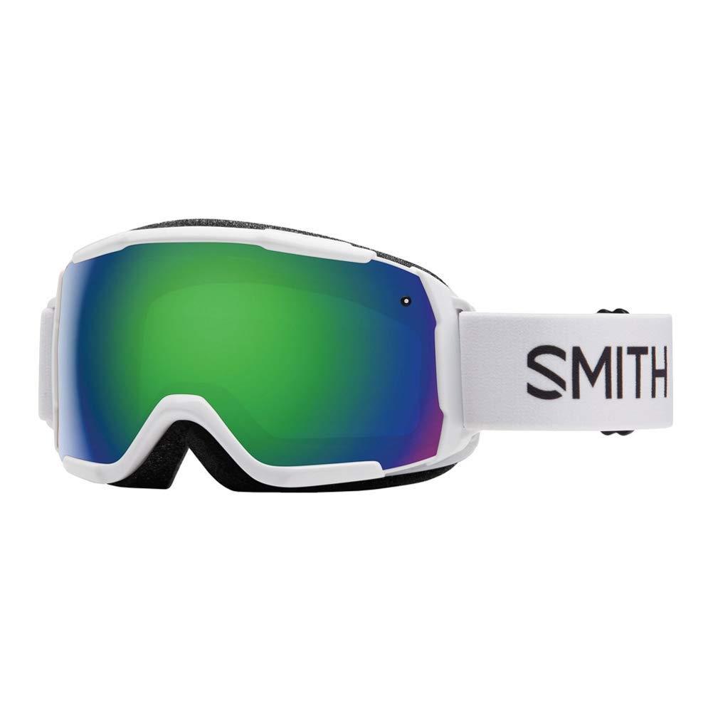 Smith Optics Grom Snow Goggles White; Green Sol-X Mirror