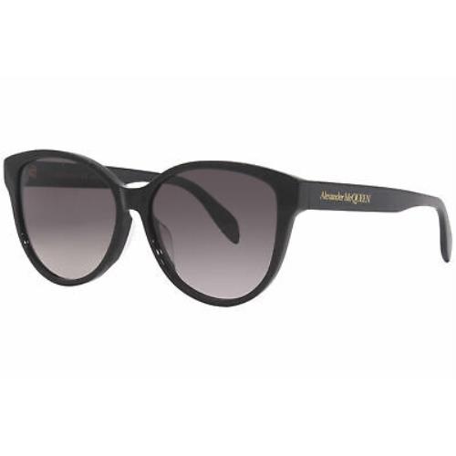 Alexander Mcqueen AM0303SK 001 Sunglasses Women`s Black/grey Gradient Lens 57mm