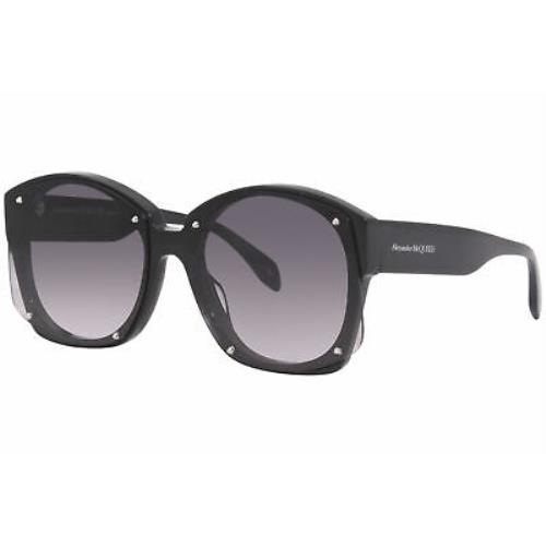 Alexander Mcqueen AM0334S 001 Sunglasses Women`s Black/grey Gradient Lens 61mm