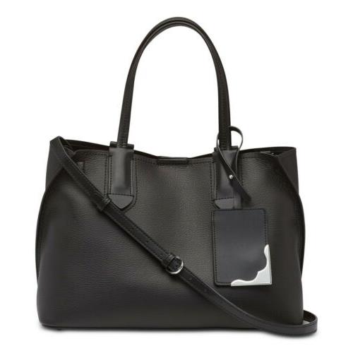 Calvin Klein Black Pebbled Leather Jacky Tote Bag