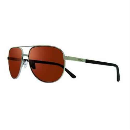 Revo Men's Windspeed-II RE1022 RE/1022 03 Chrome Pilot Polarized Sunglasses 63mm 