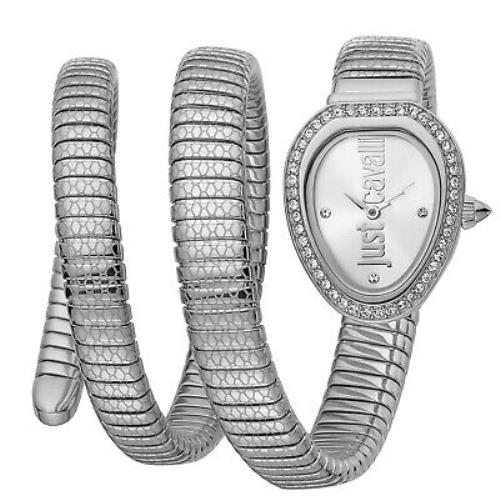 Just Cavalli Women`s Serpente Doppio Silver Dial Watch
