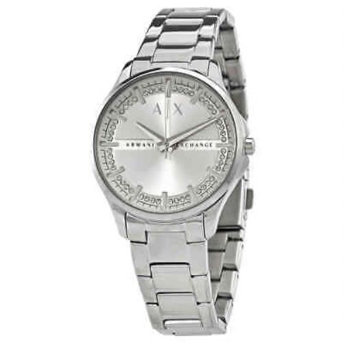Armani Exchange Lady Hampton Quartz Silver Dial Ladies Watch AX5256