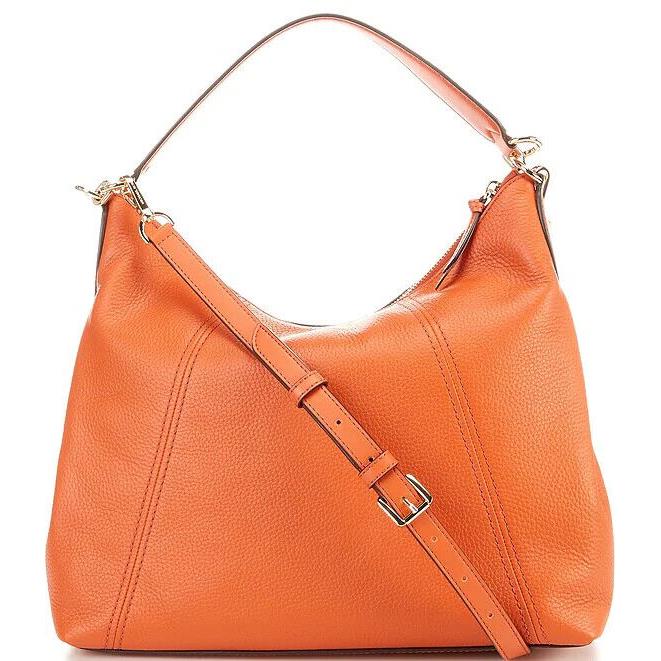 sienna large pebbled leather shoulder bag