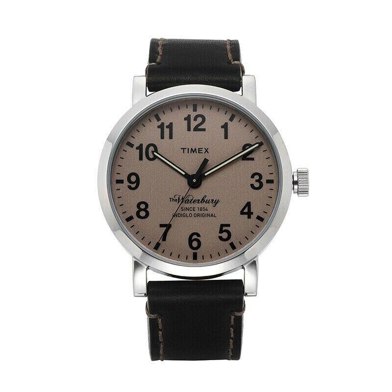 Timex 240175 Mens Originals Modern Leather Straps Watch Quartz Black 40 mm