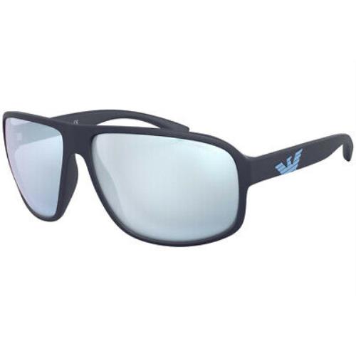 Emporio Armani EA4130-57546J Sunglasses Matte Blue/blue 63 mm