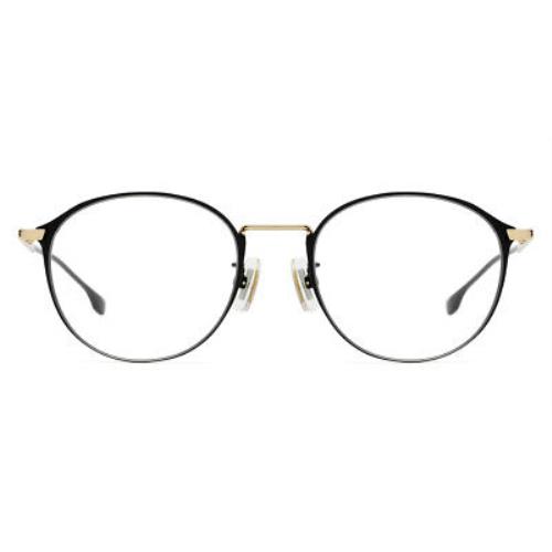 Hugo Boss 1068 F Eyeglasses Men 0I46 Black Gold Oval Modified 49mm