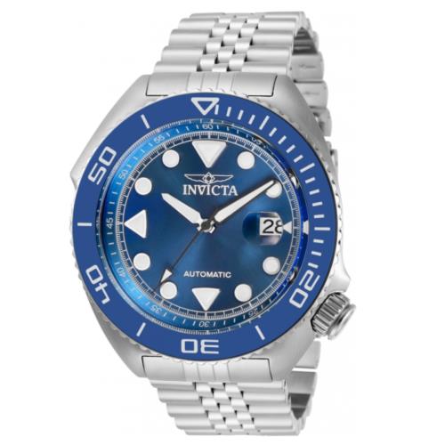Invicta Pro Diver Sea Wolf Automatic Men`s 47mm Blue Dial Stainless Watch 30411