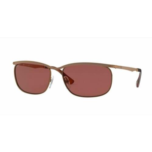 Persol PO2458S 1081AL Brown Rectangle Square Men`s 62 mm Polarized Sunglasses