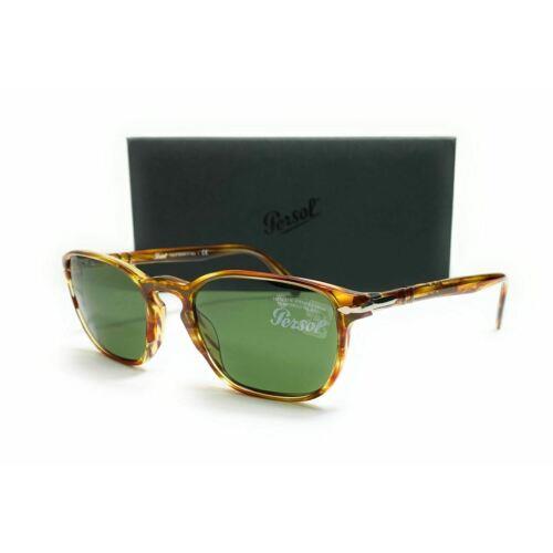 Persol PO3234S 105052 Striped Brown Yellow Green Men`s Sunglasses 54 mm
