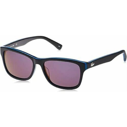 Lacoste L683S Square Sunglasses Black/blue/black 55 mm