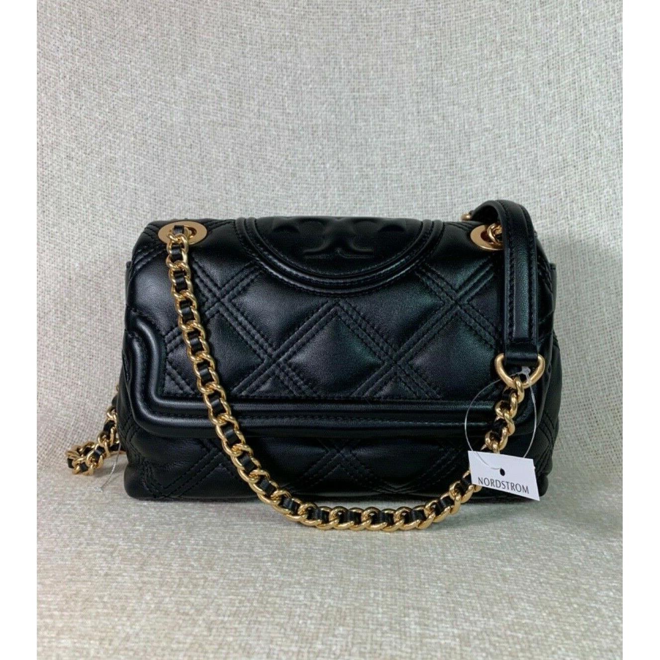 tory burch soft fleming small black