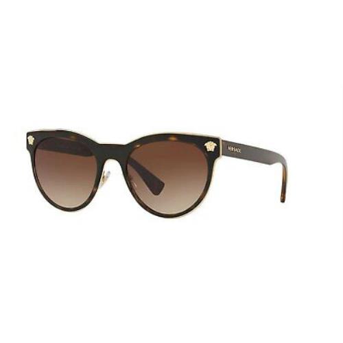 Versace Women`s Dark Havana/brown Gradient Sunglasses 0VE2198 125213 54mm
