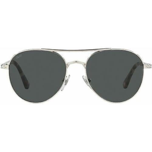 Persol Men`s PO2477S Silver with Dark Grey Polarized Lens Designer Sunglasses
