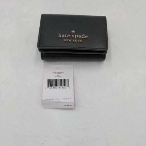 Kate Spade Staci Micro Trifold Wallet Black WLROO133