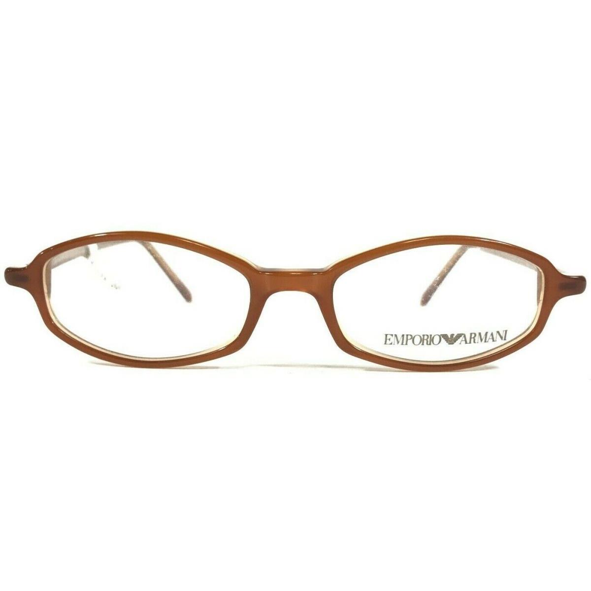 Emporio Armani 591 314 Eyeglasses Frames Brown Round Oval Full Rim 47-16-135