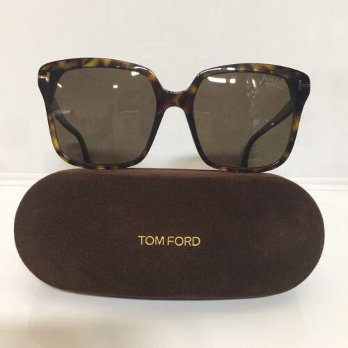 Tom Ford Faye-02 TF788 52H Havana Polarized Plastic Woman Sunglasses