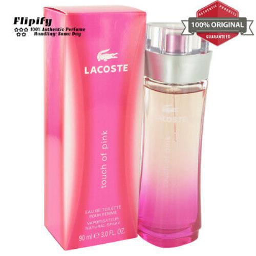 Touch of Pink Perfume 3 oz Edt Spray For Women by Lacoste