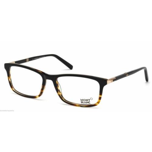 Montblanc Eyeglasses MB 540 056 55-18 145 Honey Havana Frames W/clear Lenses
