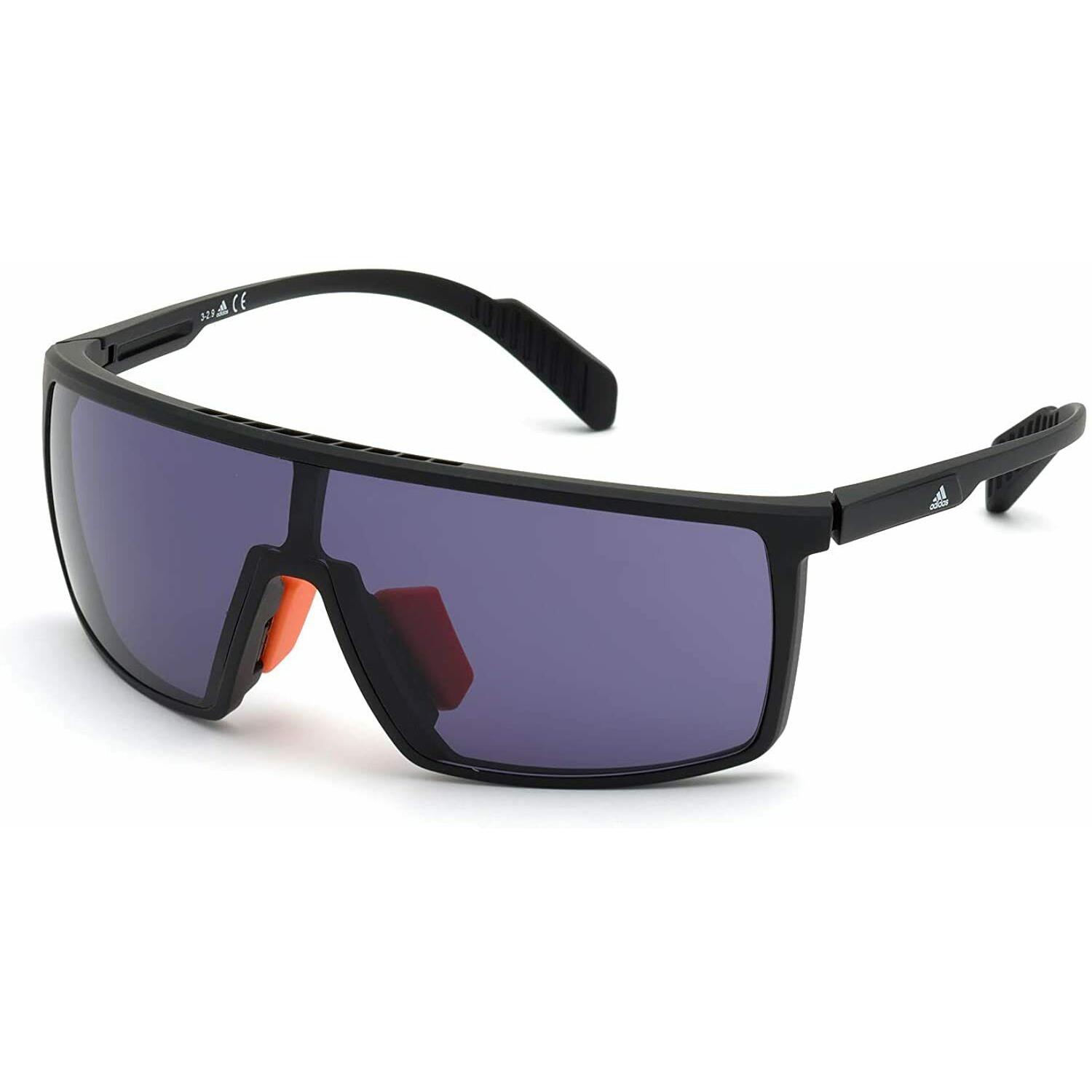 Adidas Sport Men`s Sunglasses SP0004 02A Matte Black Frame Grey Lens