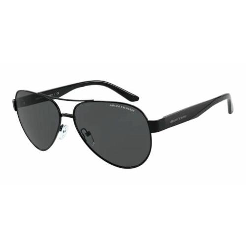 Armani Exchange AX2034S 600087 Black Pilot 59 mm Men`s Sunglasses