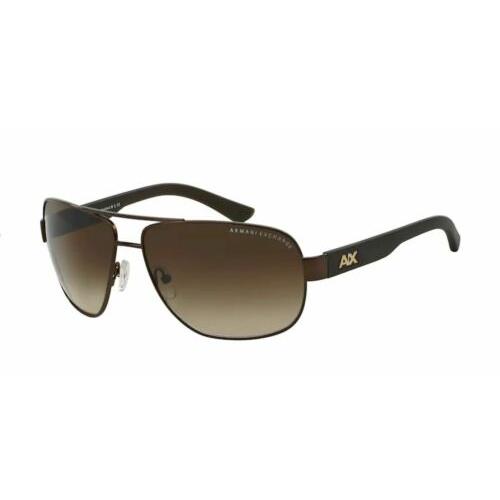 Armani Exchange AX2012S 605813 Brown Pilot 62 mm Men`s Sunglasses