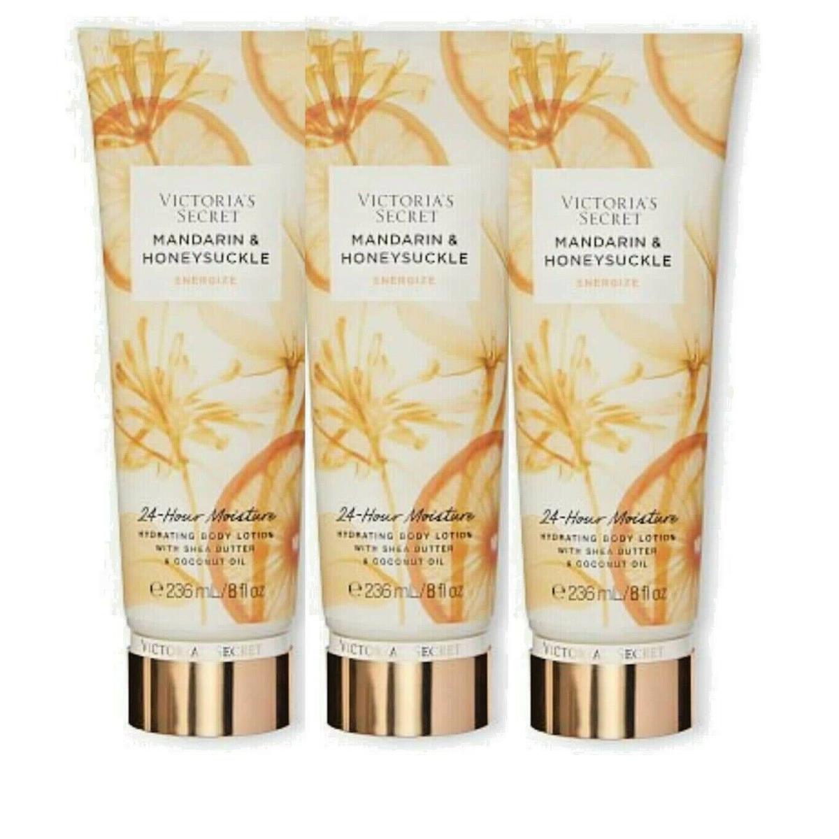 3 Victoria`s Secret Mandarin Honeysuckle Fragrance Body Lotion 8 OZ