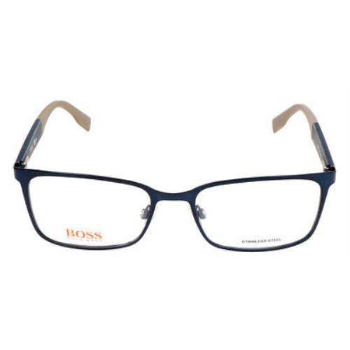 Hugo Boss 0265 Eyeglasses Men 0NF0 Blue Beige Rectangular 56mm