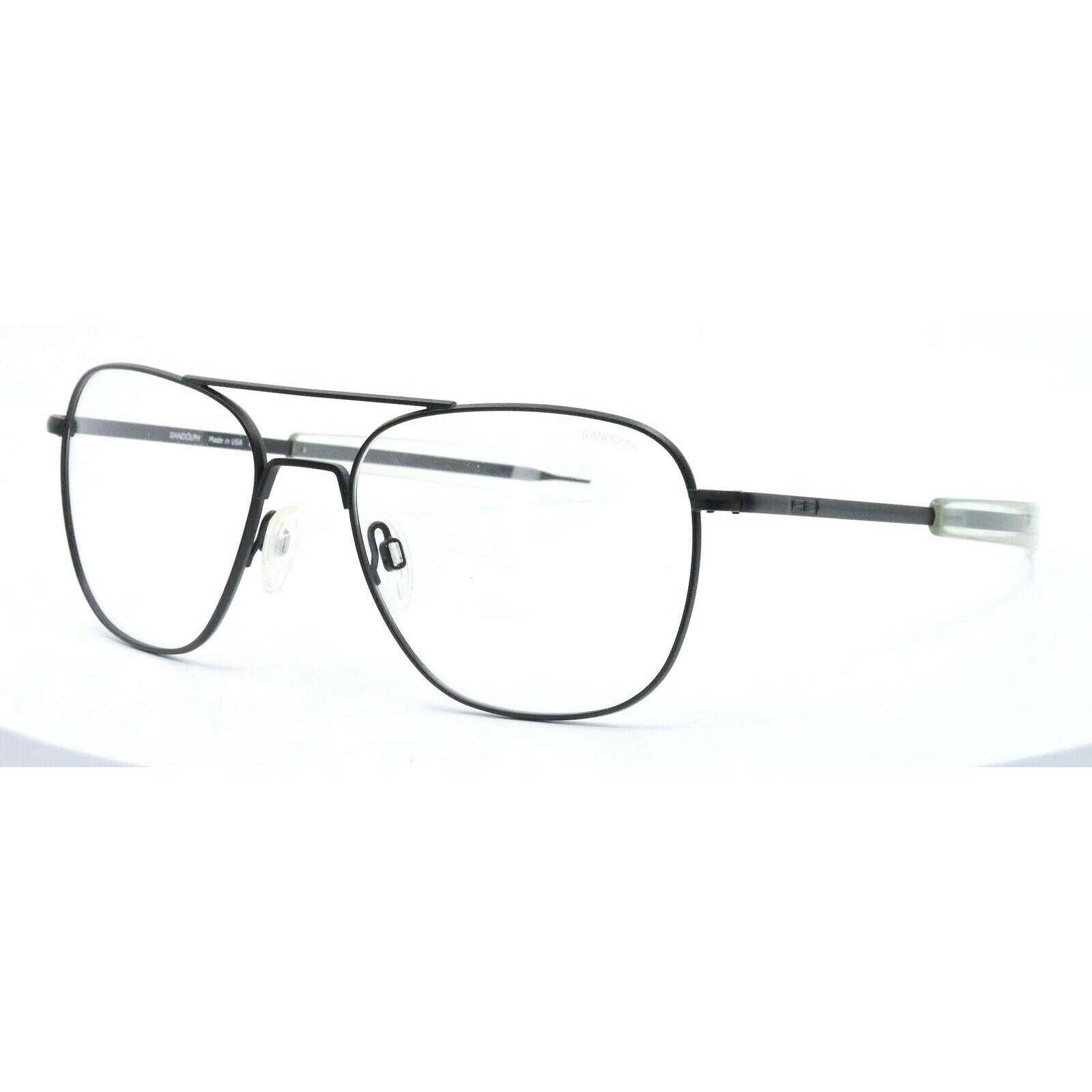 Randolph Engineering Aviator Matte Black Eyeglasses Frames 58-20-140 w/ Case Usa