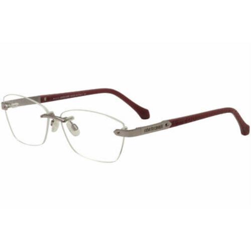Roberto Cavalli Eyeglasses Ste.anne 763 072 Light Pink Silver Optical Frame 58mm