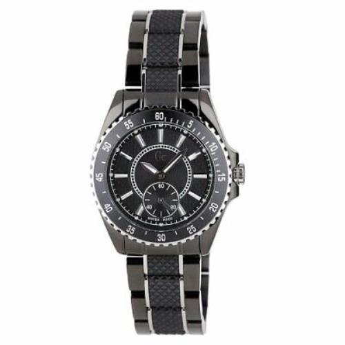 Guess GC Collection Ladies Swiss Made Black Stainless Steel Bracelet Watch