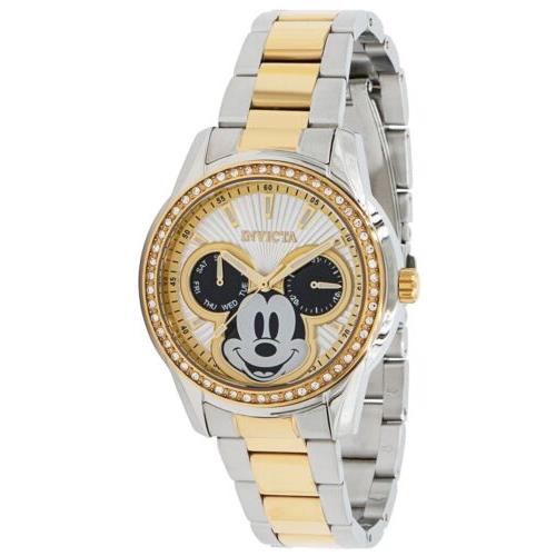 Invicta Disney Women`s 38mm Mickey Mouse Limited Edition Crystals Watch 37828