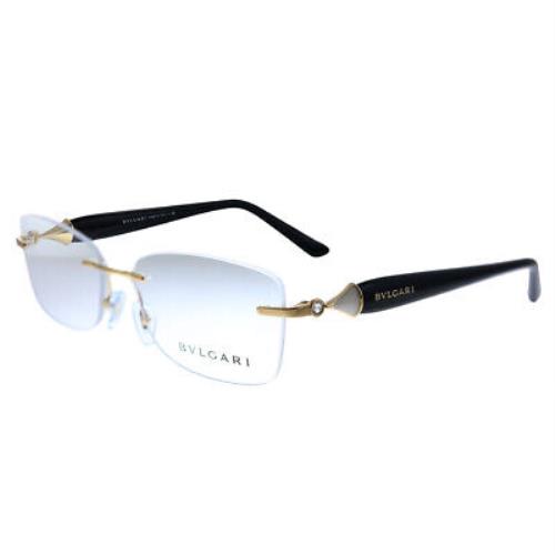 Bvlgari BV 2190B 2014 Pink Gold Metal Plastic Rectangle Eyeglasses 53mm