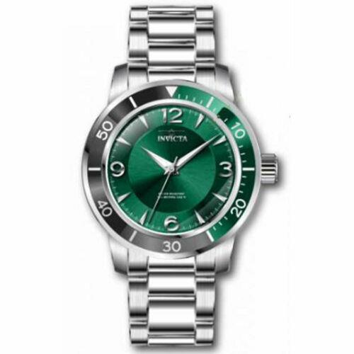 Invicta Men`s Watch Specialty Black and Green Bezel Quartz Bracelet 38519