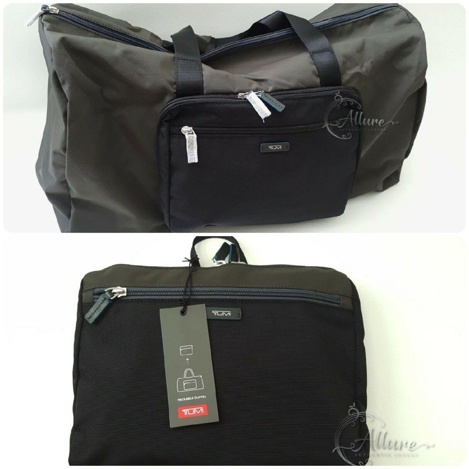 Tumi Men Packable Lightweight Nylon Duffle Travel Bag Carry on Weekender