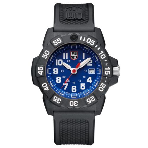 Luminox Navy Seal Military Dive Watch Blue Dial Black Rubber Band XS.3503.F