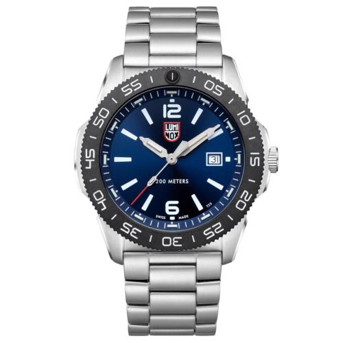 Men`s Luminox Pacific Diver Stainless Steel Blue Dial Dive Watch XS.3137