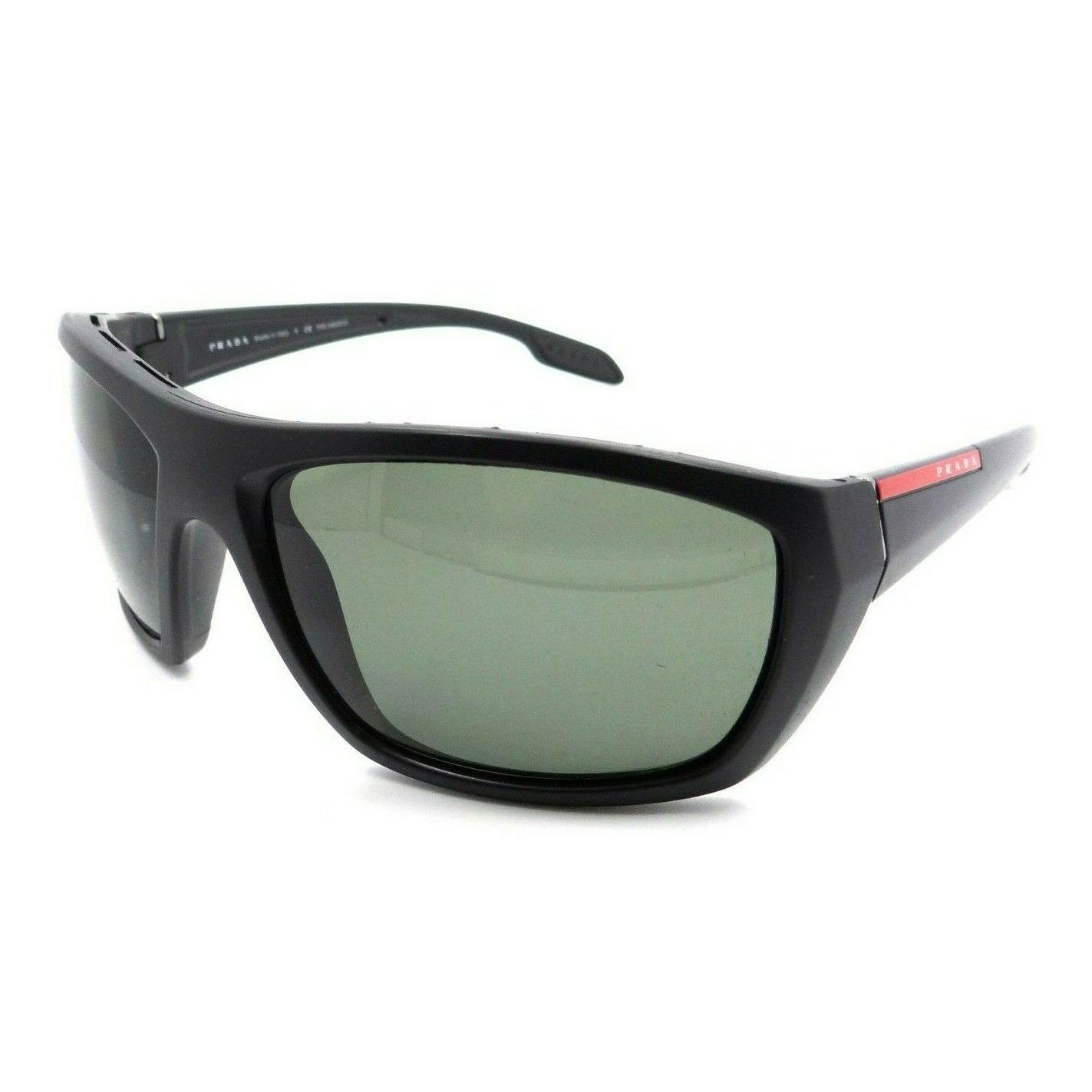 Prada Sport Sunglasses PS 06SS 1BO-5X1 61-17-130 Matte Black / Green Polarized