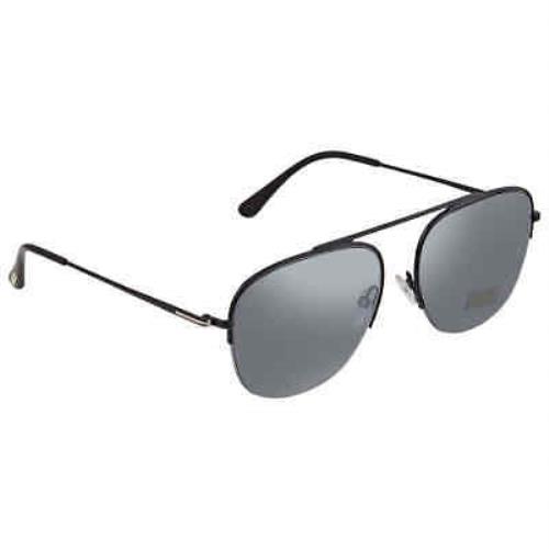 Tom Ford Mirrored Smoke Aviator Men`s Sunglasses FT0667 5801C FT0667 5801C