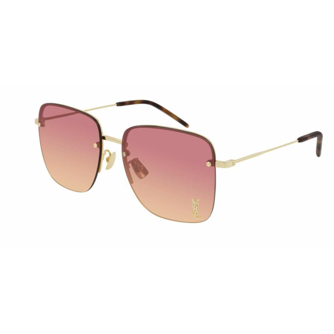 Saint Laurent SL 312 M 004 Gold/orange Square Women Sunglasses