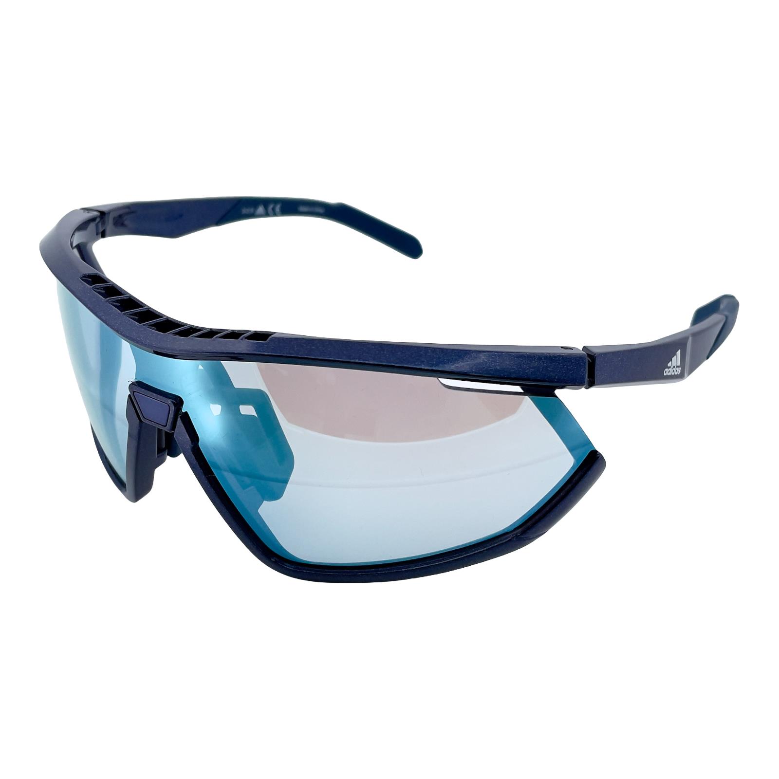 Adidas Sport Sunglasses SP0002 92X Dark Blue Glitter Frame Blue Photochromic