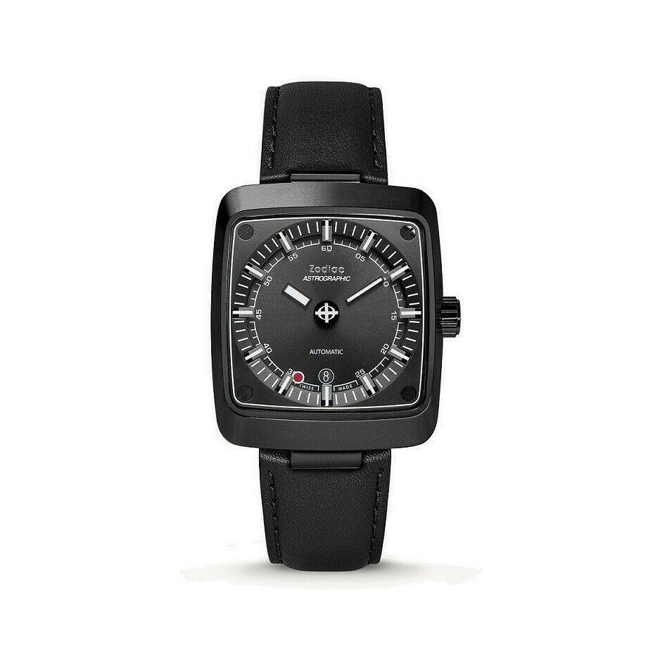 Zodiac ZO6605 Limited Edition Astrographic Automatic Black Leather Watch