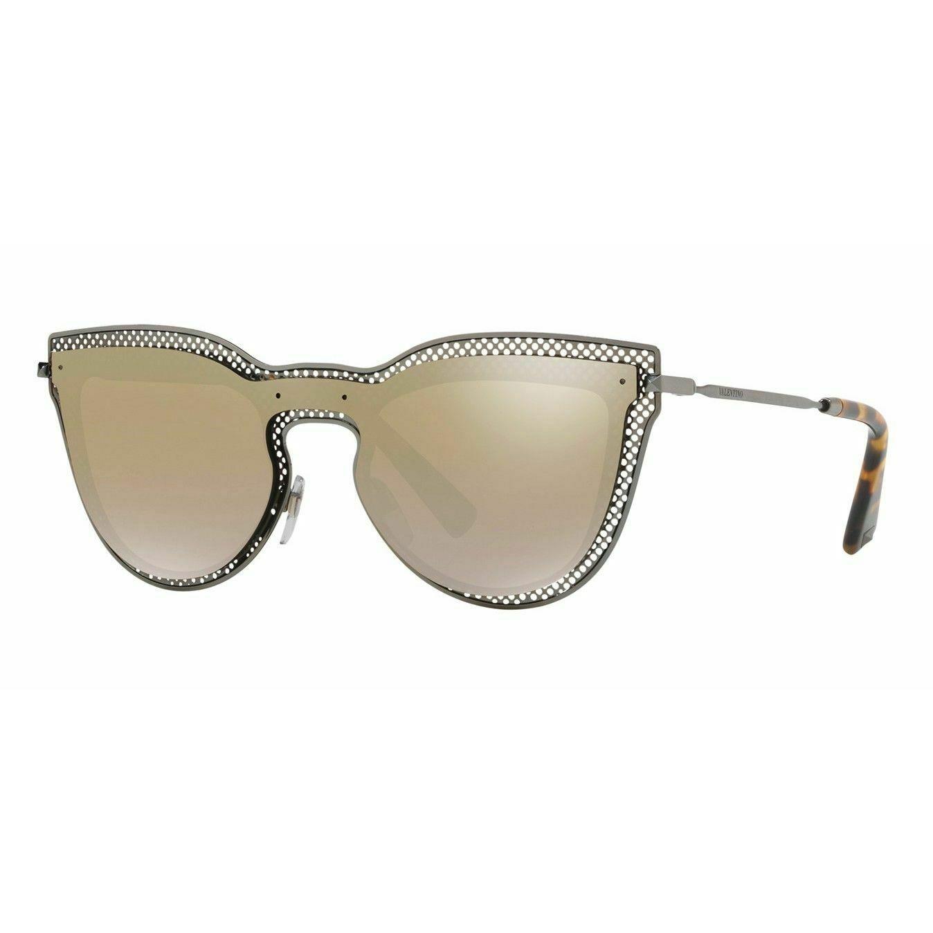 Valentino VA2018 30056E 33 Ruthenium/gold Shaded Mirrored Sunglasses