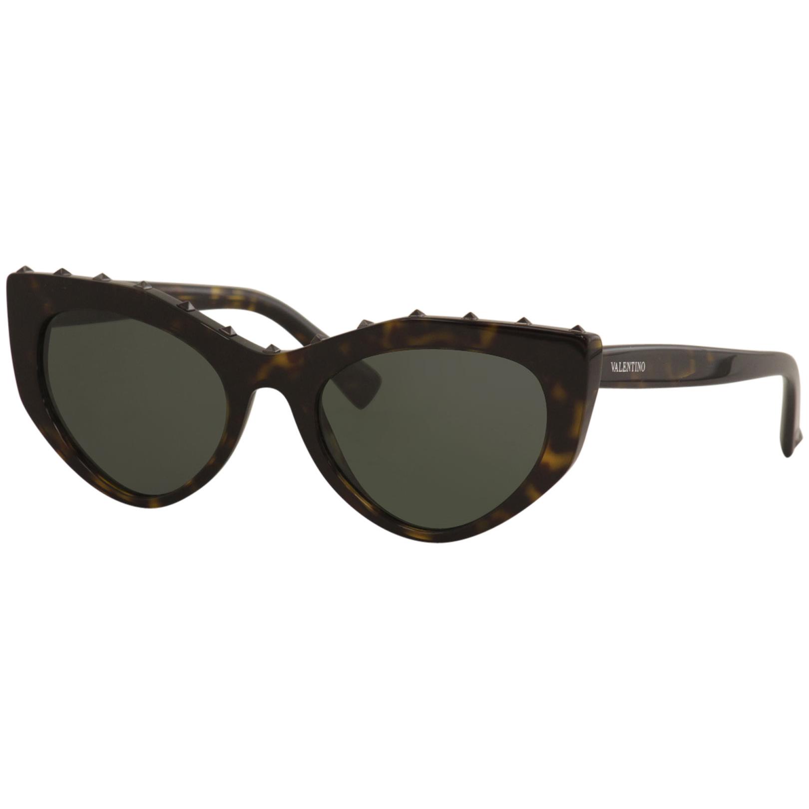 Valentino Women`s VA4060 VA/4060 5002/71 Havana Fashion Cat Eye Sunglasses 53mm