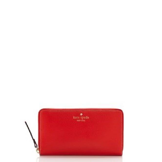 Kate Spade Grand Street Neda Red Leather Wallet