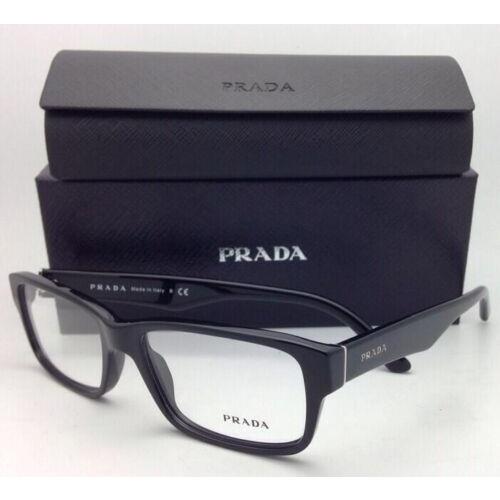 Prada Eyeglasses Vpr 16m 1ab 1o1 53 16 140 Black Rectangular Plastic Frames 679420338552