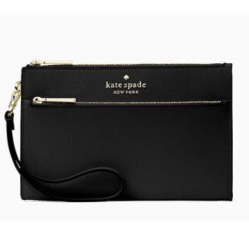 Kate Spade Staci Continental Saffiano Leather Double Zip Wristlet Zip Wallet