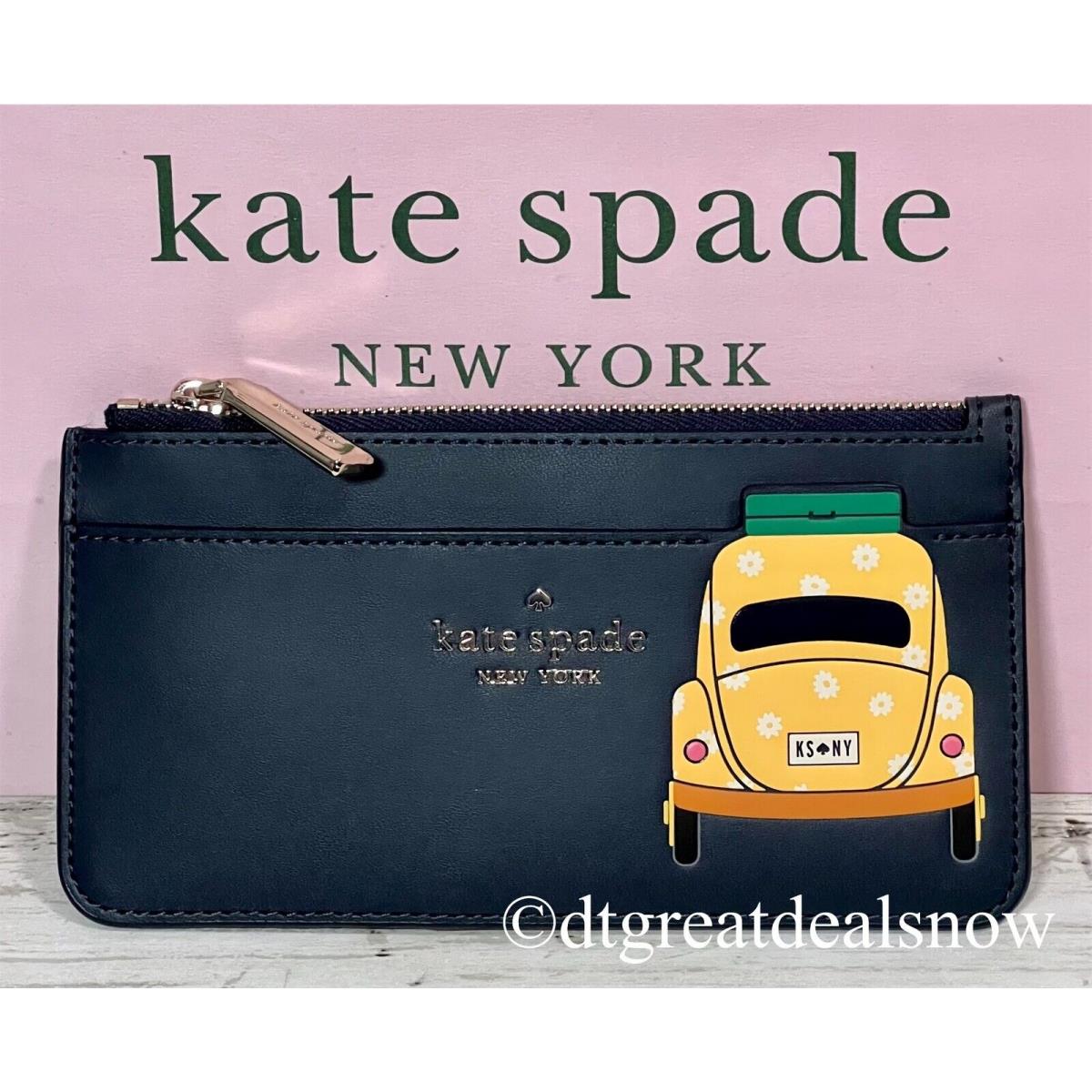Kate Spade Beep Beep Large Slim Card Holder Blazer Blue K6877