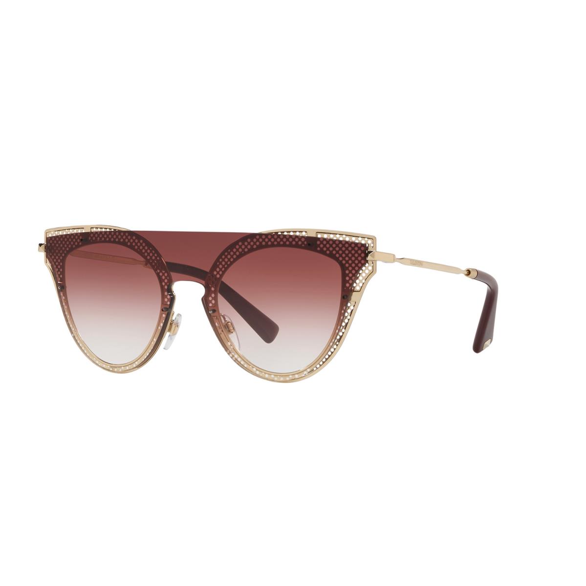 Valentino Sunglasses VA2020 30038D 35 Gold Frame / Pink Lens Women`s Frame
